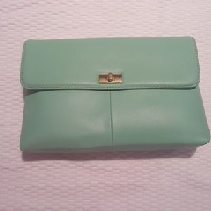 Nwt jcrew factory teal clutch
